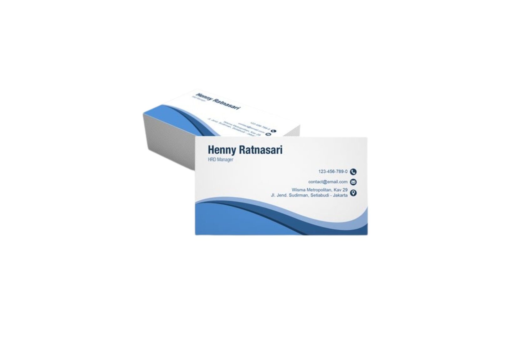 Kartu Nama Ivory (1 Muka)